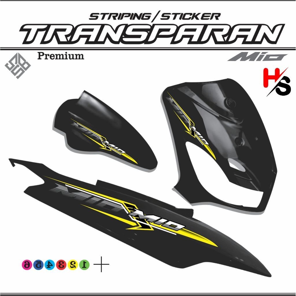 ALL MIO STICKER TRANSPARKENT STRIPING STICKER YAMAHA MIO OLD / MIO SMILE / MIO SPORTY LATEST VARIATI