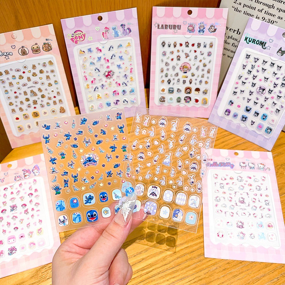 สติ๊กเกอร์ติดเล็บสาวการ์ตูนสีสันสดใสแฟชั่นสติ๊กเกอร์ติดเล็บส่วนบุคคลสติกเกอร์รางวัล Kapibala Pony Series