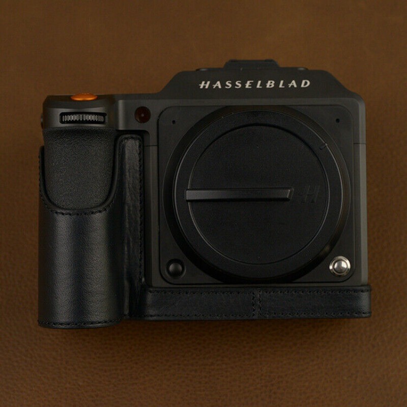 กระเป๋ากล้องหนังแท้ครึ่งตัวกระเป๋าแฮนด์เมดสําหรับ Hasselblad X2D การป้องกันระดับพรีเมียม