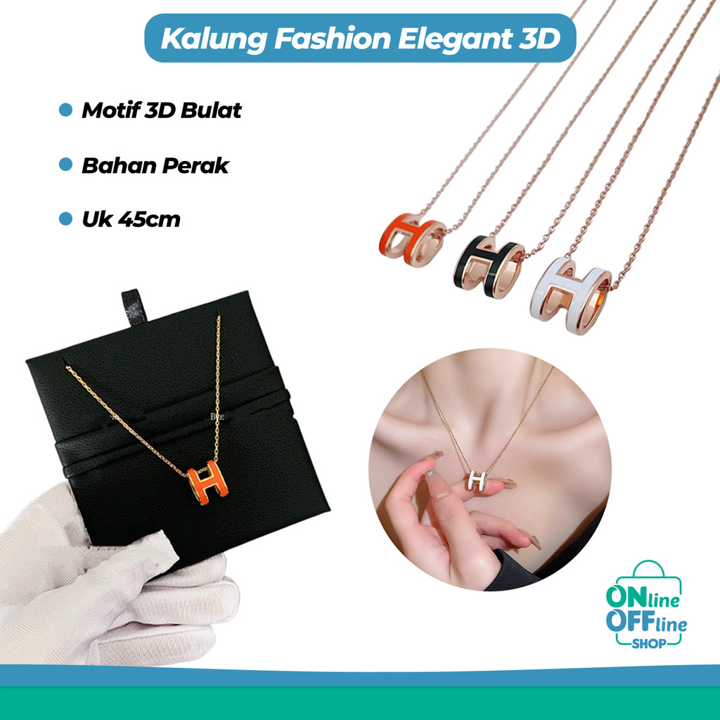 สร้อยคอแฟชั่นทรงกลม 3D หรูหรา OOS 1178