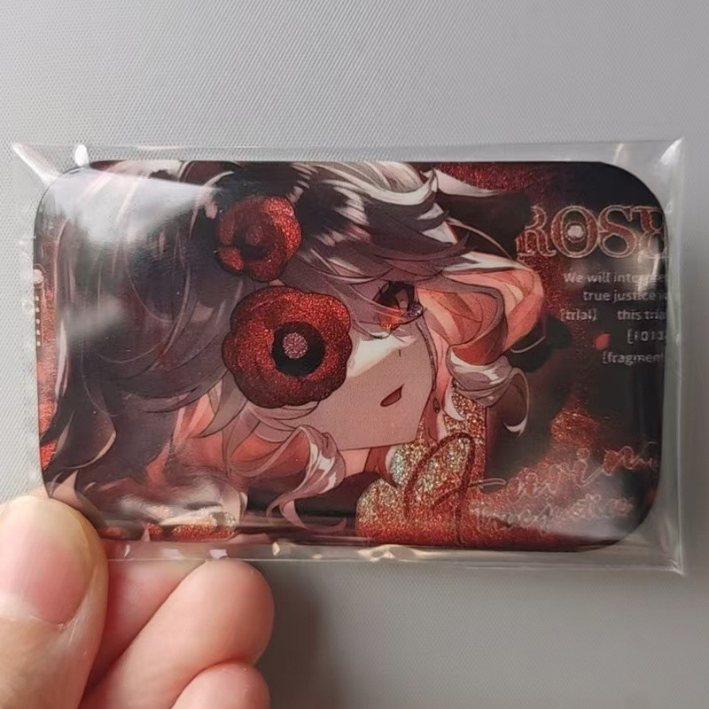 เครื่องประดับจิตรกรรม Furina จากเกม Genshin Impact ขนาดสี่เหลี่ยม สำหรับกระเป๋าและหมวก