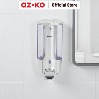AZKO Krisbow 380 ml Set 2 Pcs Dispenser Sabun Cair LiquID Soap Container Tabung Tempat Sabun Serbaguna Aksesoris Kamar Mandi Perlengkapan Rumah