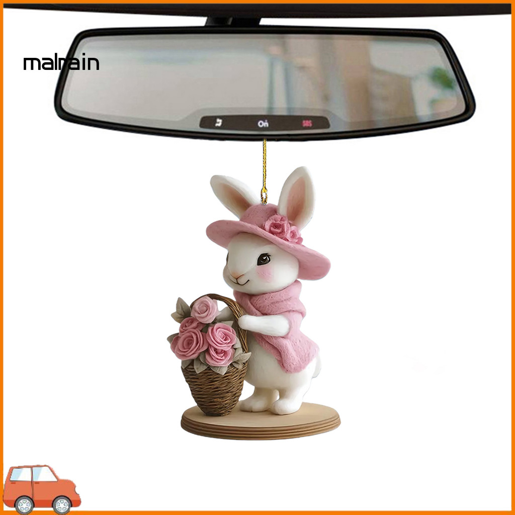 [Ma] Easter Bunny ป้ายอะคริลิคจี้รถ Easter Bunny น่ารัก Easter Bunny พวงกุญแจสําหรับวันวาเลนไทน์ของข