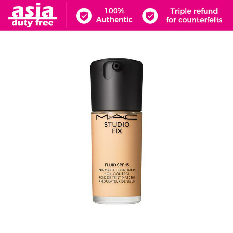 MAC เครื่องสําอาง Studio Fix Fluid SPF 15 24HR Matte Foundation Oil Control NC10 NC20 30ml 45R7