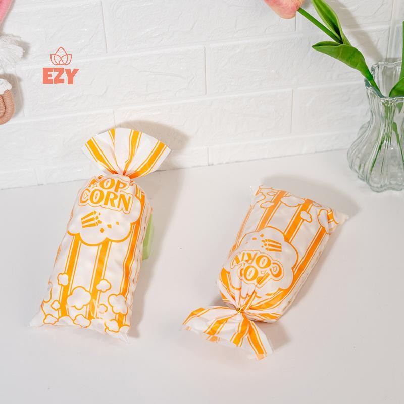EZY 50/100 ชิ้นสีเหลืองแนวตั้ง Bar Popcorn กระเป๋า Snow Crisp Nougat บิสกิตขนมปัง Toast กระเป๋า Casu