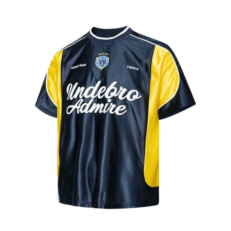 เสื้อยืดแขนสั้นผู้ชาย สไตล์อเมริกัน-retro พิมพ์ลายต่างสี เหมาะสำหรับใส่ขับจักรยานและกิจกรรมกลางแจ้ง