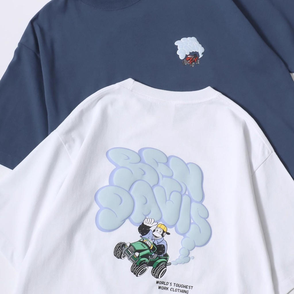 BEN DAVIS Smoking Buggy Tee คุณภาพสูง เสื้อยืดแขนสั้นสำหรับผู้ชายและผู้หญิง จากผ้าฝ้าย 100% สไตล์วิน