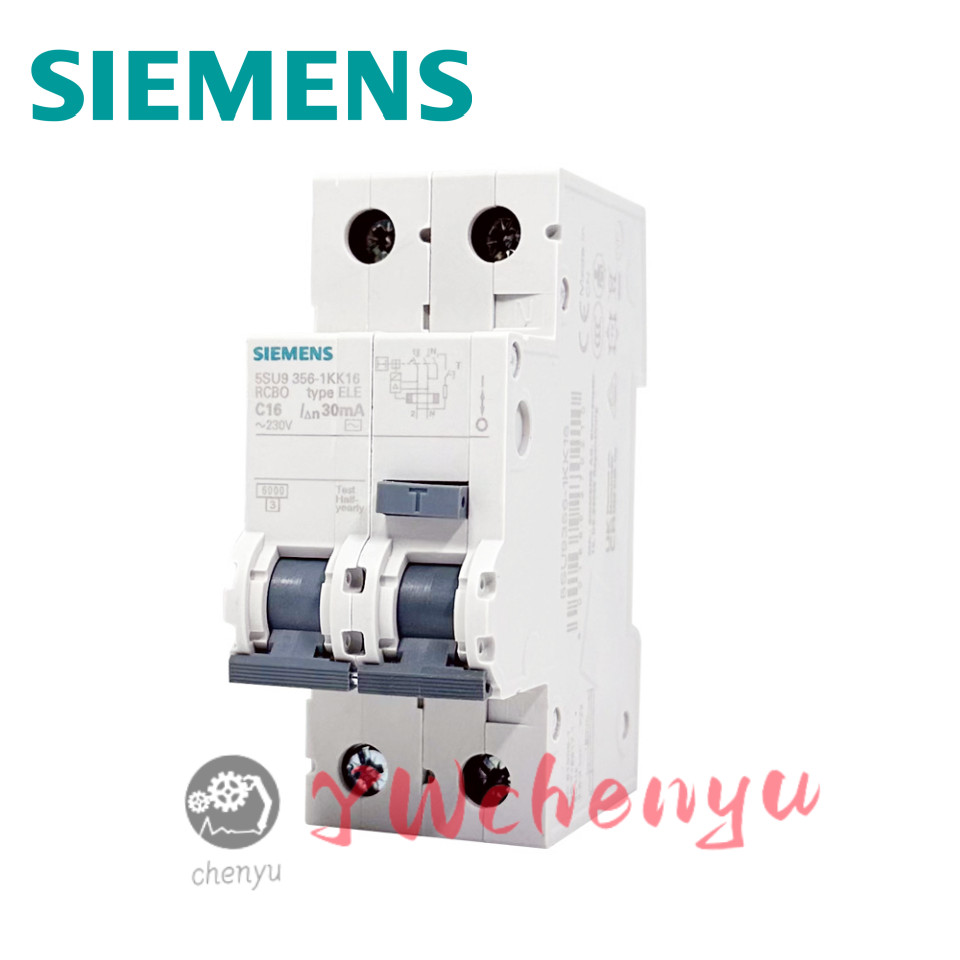 SIEMENS เบรกเกอร์ป้องกันไฟรั่วขนาดเล็ก 5SU9356-1KK 06 10 16 20 32 1P+N C Type RCBO 30mA 6ka