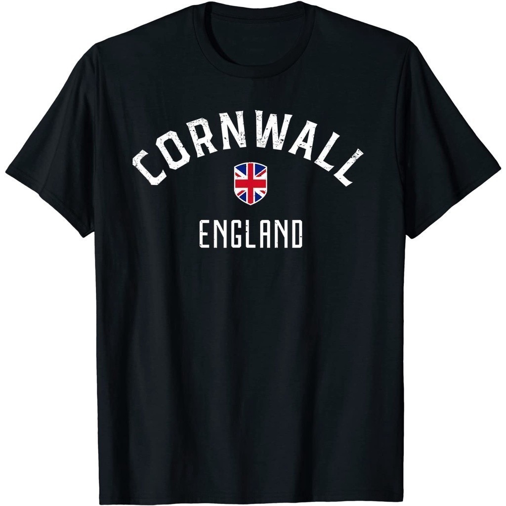Cornwall England Adult T Shirt - British Flag Cornwall