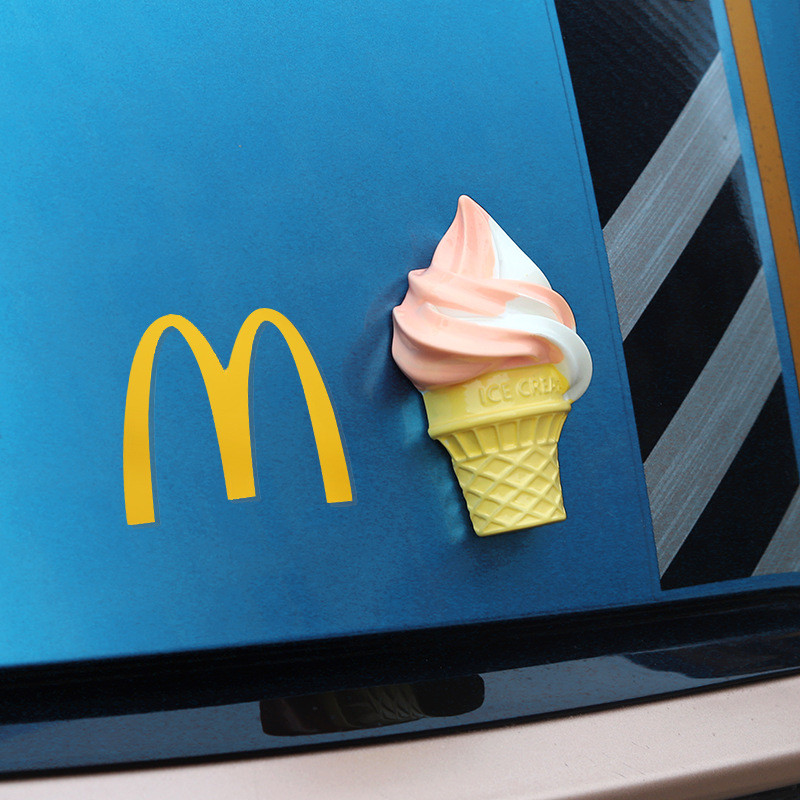 Car Decoration Electric Car Electric Motorcycle Car Exterior Decoration Ice Cream Car Accessories Ta