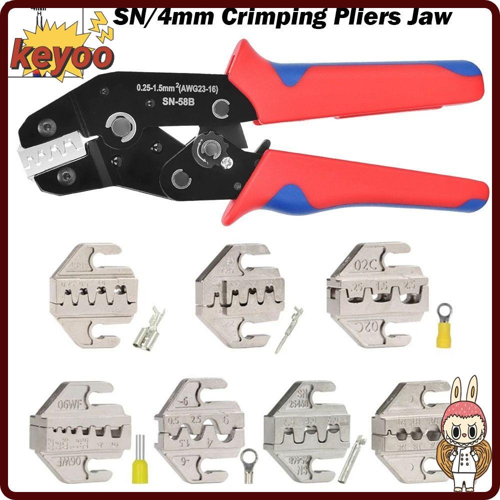 KEYOOL SN CRIMPING คีม Jaw, SN-2546B 02C Alloy CRIMPING คีมขากรรไกร, 06WF 2549 03H กว้าง 4 มม.48B 58