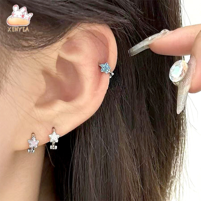 ต่างหูแฟชั่น สตาร์ไซรкон แสงระยิบระยับ มีสไตล์หลากหลาย