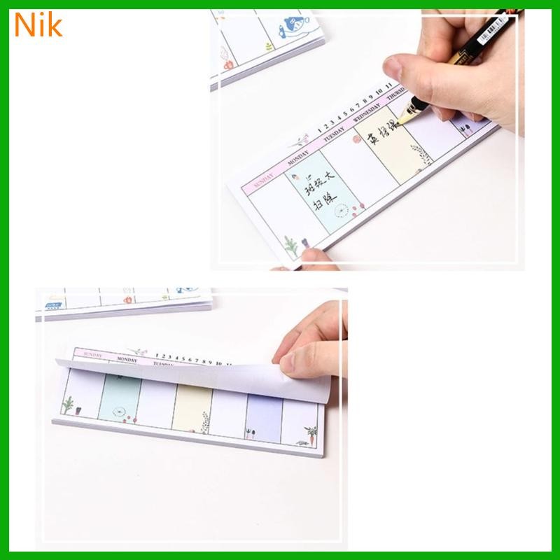 บ.น.ค.ศ. รายสัปดาห์ Long-Lasting Weekly Notebook Weekly Planer Pad Tear To Do List Pads 40page