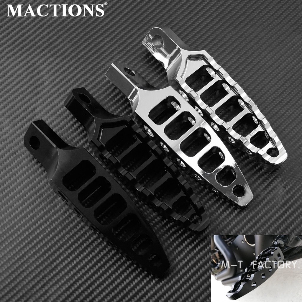 MAC 2PCS Motorcycle CNC 45 Degree Male-Mount Footrest Footpegs Foot Pegs For Harley Sportster 883 12