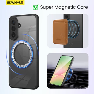 SAMSUNG BKWHALE 360° หมุนแม่เหล็กยึดเคสโทรศัพท์สําหรับSamsung Galaxy A57 A37 A17 A07 A56 A36 A26 A16 A06 A55 A54 A35 A34 A25 A24 A15 A14 M55 M06 M16 M36 F56 F16 F16 กรณี