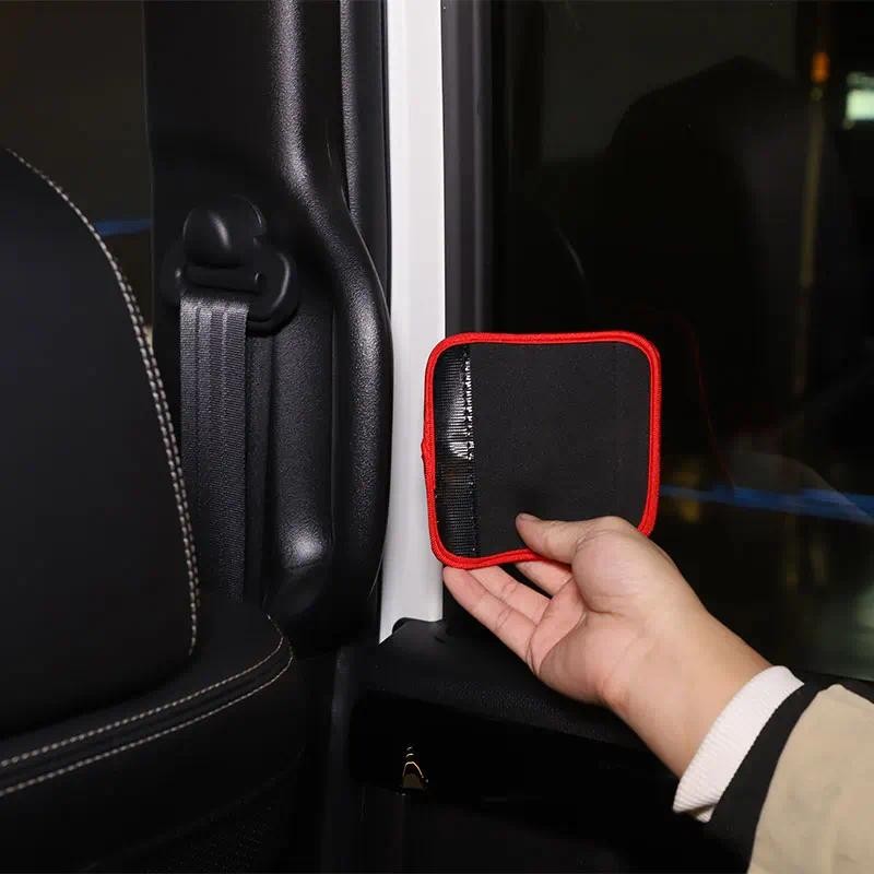 สําหรับ Honda N-BOX JF3 JF4 2017-21 Car B เสาจับฝาครอบป้องกันหนัง/ผ้า B-pillar Handle อุปกรณ์ป้องกัน