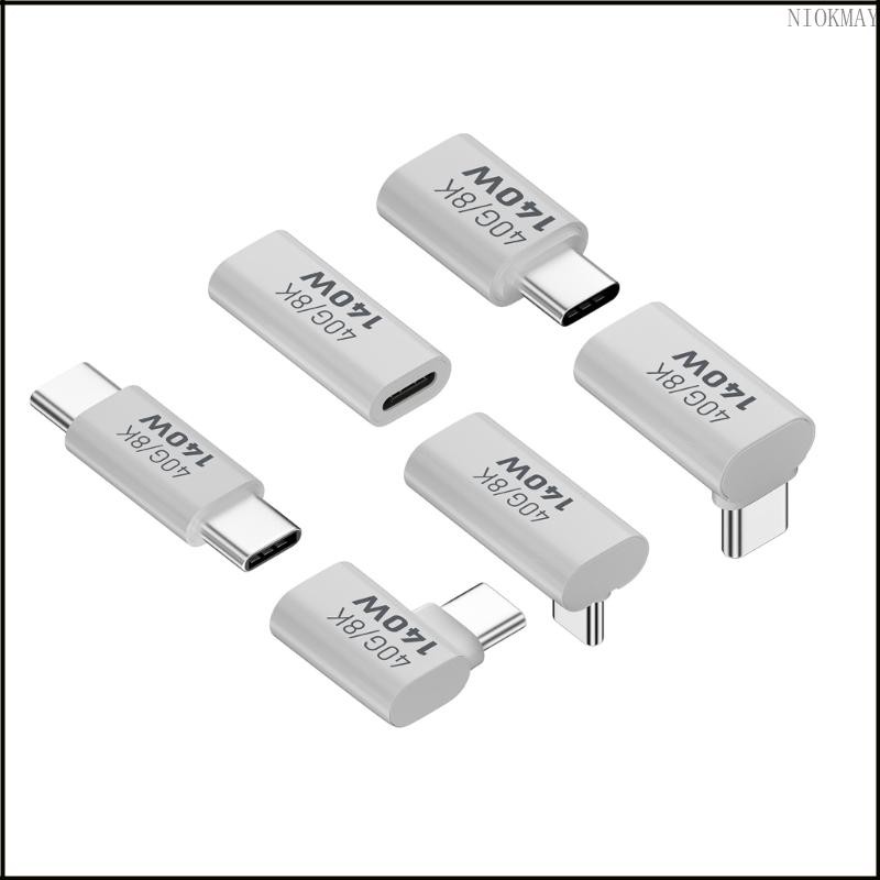 อะแดปเตอร์ NIOK Type-C 140W 40G 8K UsbC Connector สําหรับแล็ปท็อปสมาร์ทโฟนและแท็บเล็ตการชาร์จความเร็