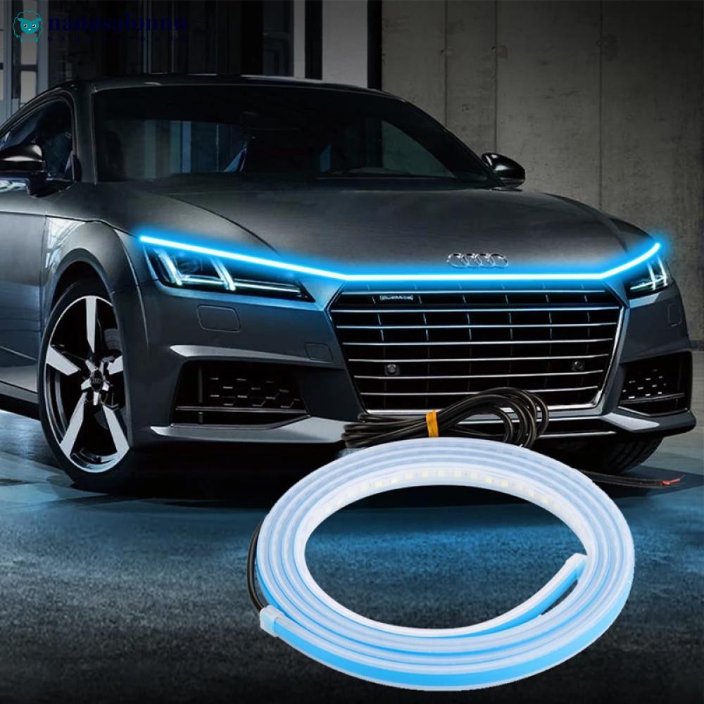 NANASALONNN 1.5m รถ Hood ไฟ Universal ไฟหน้าสําหรับกลางวัน Running Light DRL โคมไฟตกแต่งบาร์ 12V Amb