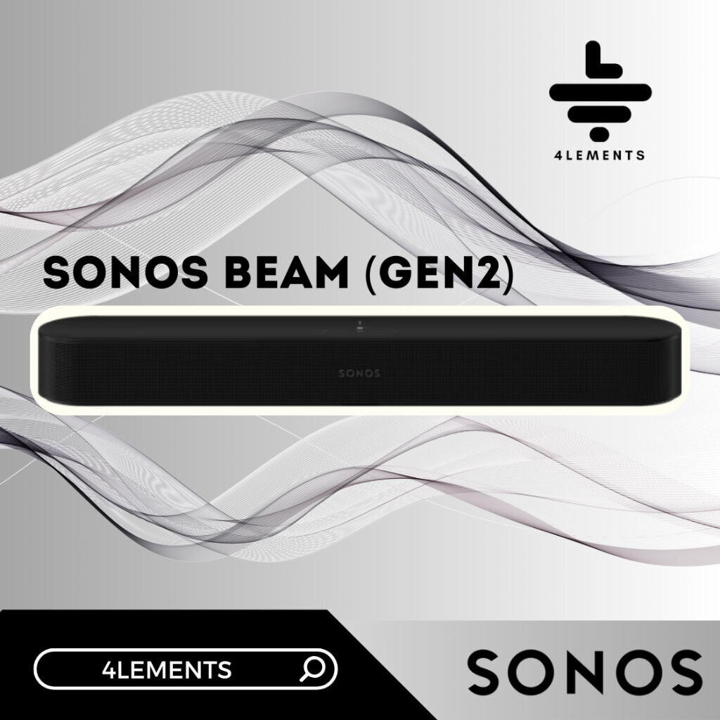 (พร้อมส่ง) SONOS BEAM GEN 2 - BLACK (THAI WARRANTY) (ลำโพงบลูทูธ) (โซนอส) (ของแท้) (ประกันศูนย์ไทย)