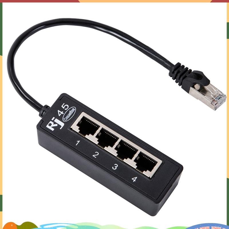 1 ชิ้น RJ45 LAN Connector 4 ใน 1 RJ45 LAN Connector สาย 1 ชาย 4 พอร์ต LAN สําหรับเครือข่าย Extension