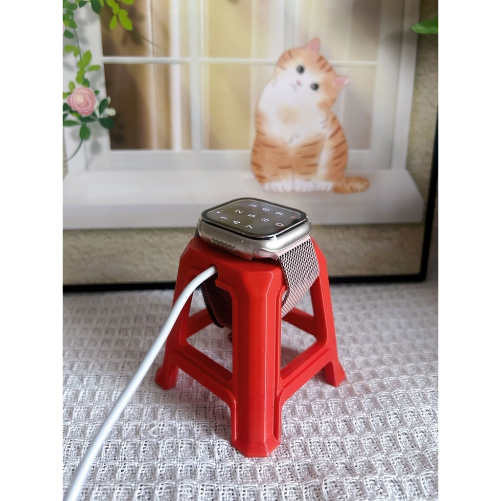 [Meow.Sensei] สตูลมณฑลกวางตุ้งเหมาะสําหรับ Apple Watch S10 Huawei Xiaomi แท่นชาร์จ iwatch Charger S9 สายชาร์จ S8 ฐาน