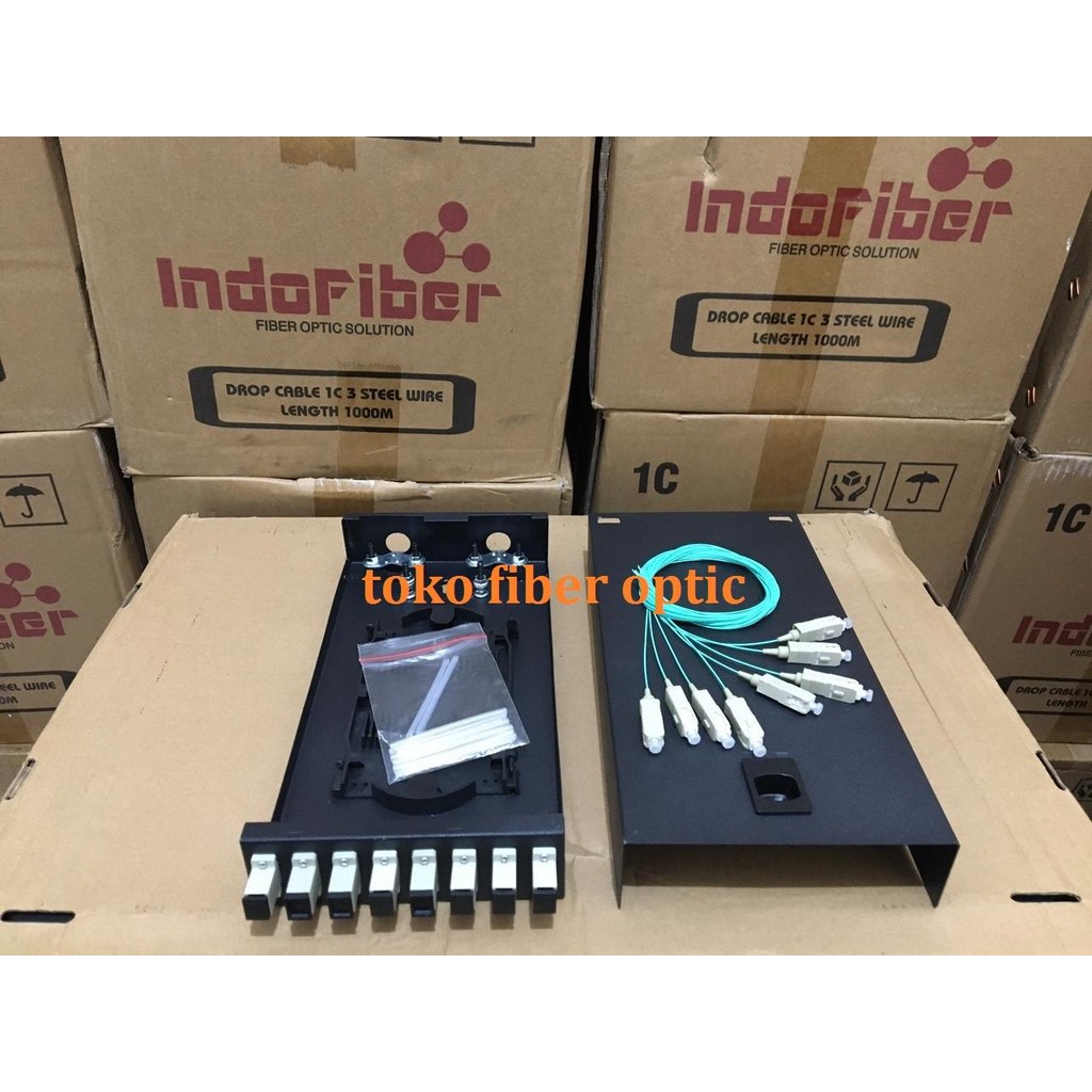 8 core SC Multimode OM3 / OTB มินิเหล็ก MM OM3 ครบชุด