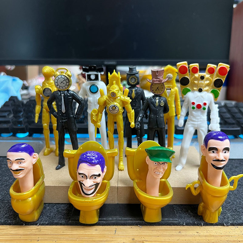 [peng] Armed Toilet Man และ Monitor Clock Man ของเล่นเด็กเครื่องประดับรูป