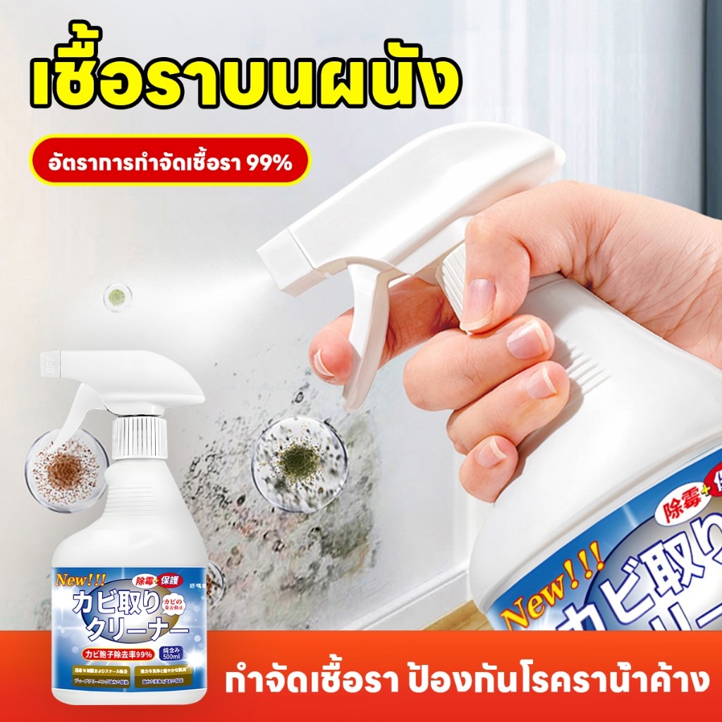 น้ำยากำจัดเชื้อรา สเปรย์กำจัดเชื้อรา น้ำยาฆ่าเชื้อรา ฆ่าเชื้อรา ไม่ทำร้ายผนัง ซึมลึก ป้องกันรานาน เทคนิคญี่ปุ่น