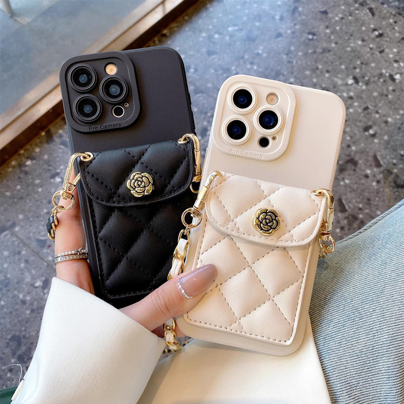 Elegant Quilted Crossbodyเคสโทรศัพท์พร้อมผู้ถือบัตรสําหรับRealme 15 15T 7 7i 8 8i 9i 10 11 12 11X 12