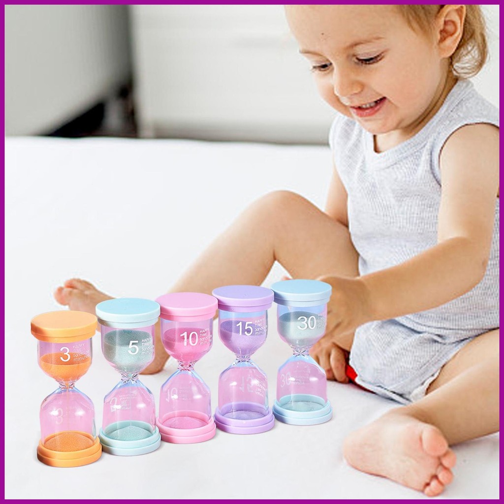 ทรายจับเวลาสําหรับห้องเรียน 3 Mins/5 Mins/10 Mins/15 Mins/30 Mins ทรายจับเวลาที่มีสีสัน Multicolor ท