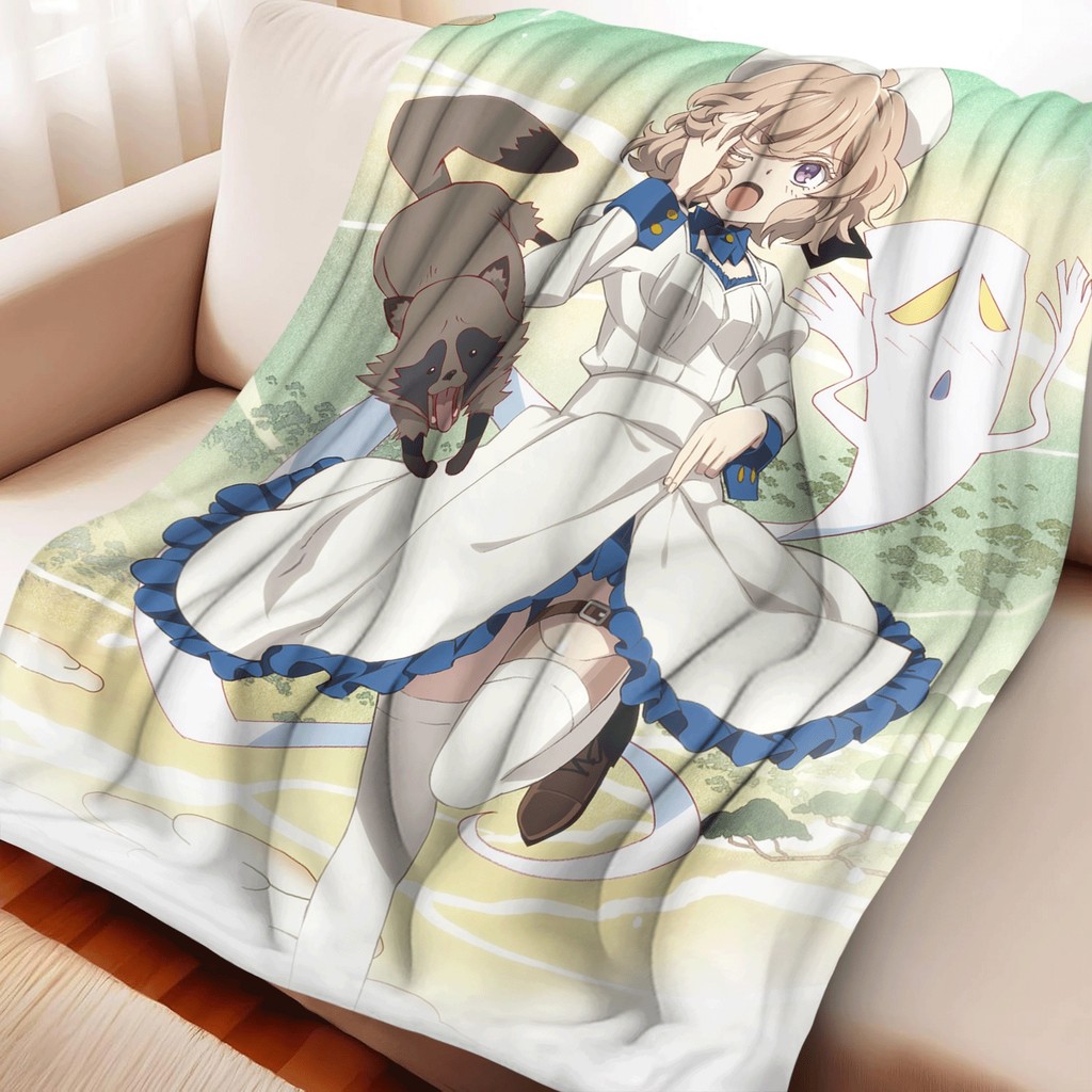 Fictional InferenceKotoko Iwanaga ผ้าห่มสักหลาดการ์ตูน Cozy Breathable พิมพ์ออกแบบเหมาะสําหรับโฮมออฟ