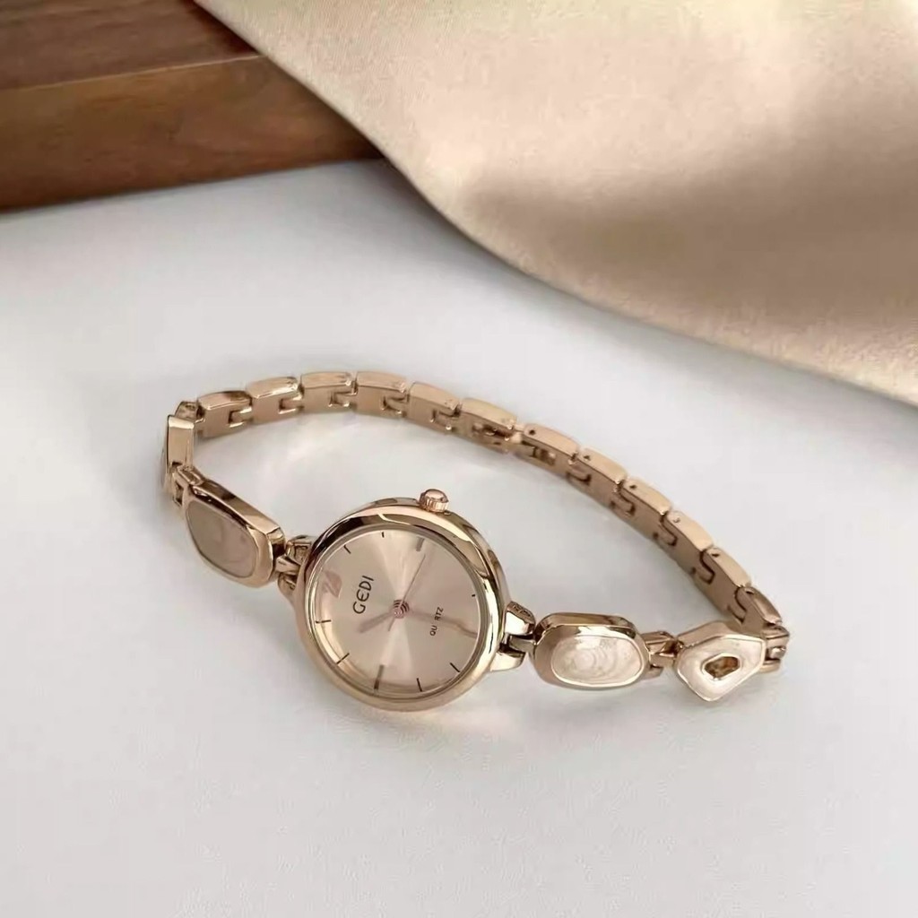 Xihuan นาฬิกาหญิงหรูหรา Niche สุภาพสตรีผู้หญิงขนาดเล็กแบรนด์ประณีตนักเรียนนาฬิกาหญิง