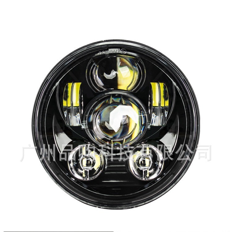 5.75寸圆形复古led前大灯宗申week8 宗申RA1 摩托车太子改装跨境