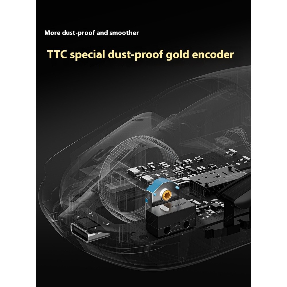 VGN Dragonfly F2 PAW3950/ 3395เมาส์สําหรับเล่นเกมสามโหมดล้อสีทองน้ําหนักเบา - รูปที่ 2