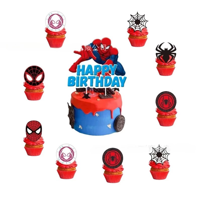 ปลั๊กตกแต่งเค้ก Spider-Man ของเล่นวันเกิดเด็ก thumbnail 7
