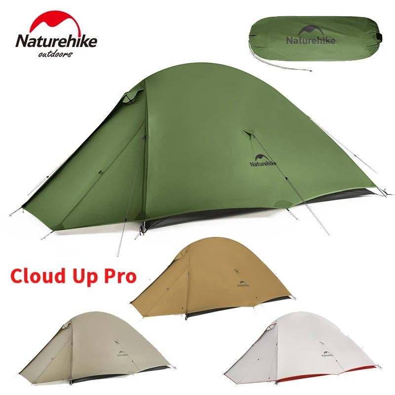 Naturehike Cloud Up Pro เต็นท์ 1/2 คน 20D ไนลอน สองชั้น น้ำหนักเบา เดินป่า กันน้ำ รวดเร็ว
