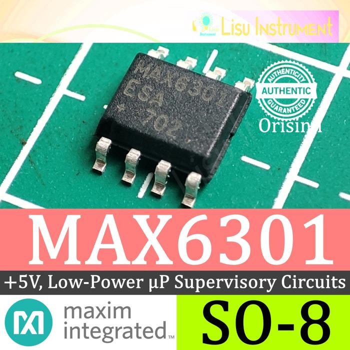MAX6301 MAX6301ESA +5V วงจรการกระบังหน้าแบบพลังงานต่ํา SO-8 Maxim