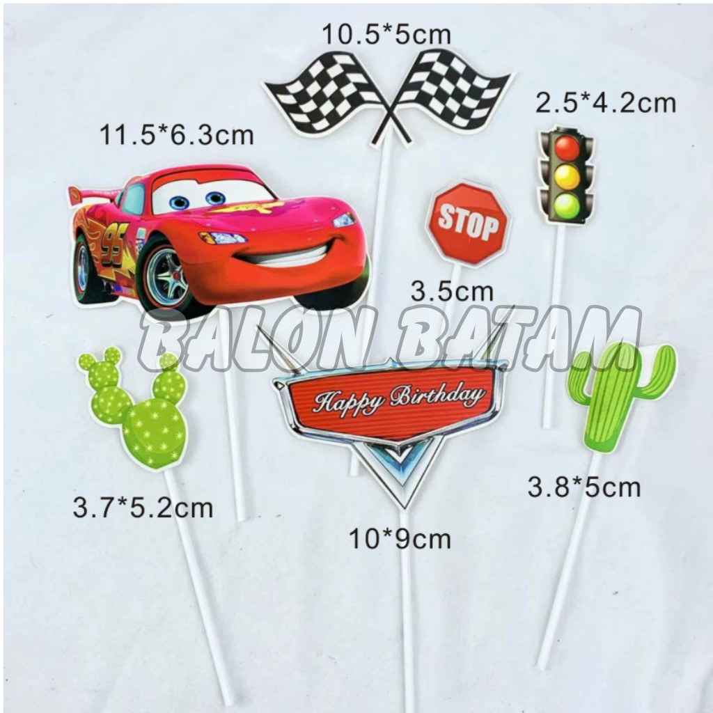 Cars Cake Topper บรรจุ 7 ชิ้น