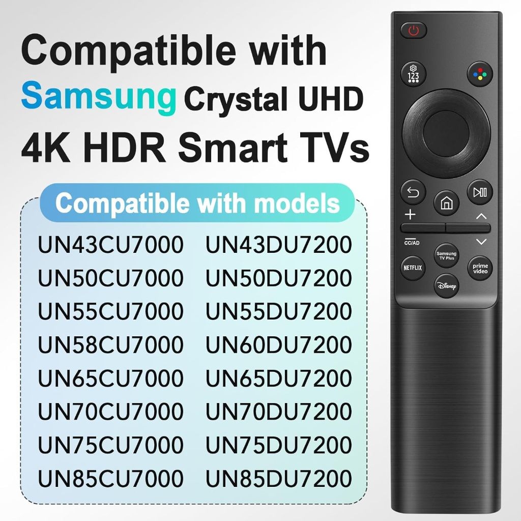 สําหรับ Samsung Remote Replacement BN59-01388A รีโมทคอนโทรลสําหรับ Samsung Crystal UHD TV Remote CU7