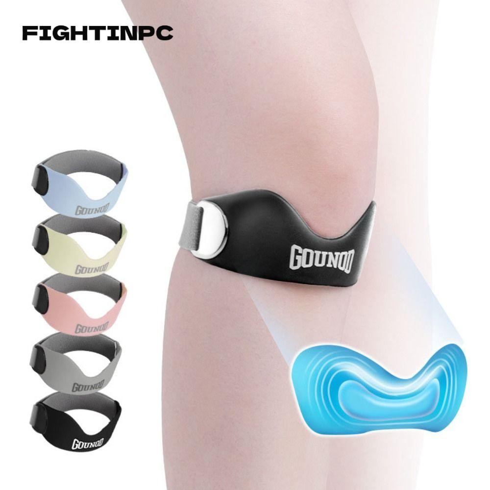 สายรัดเข่า FIGHTINPC Patella Tendon ทำจากซิลิโคน ออกแบบเพื่อป้องกันและสนับสนุนเข่า ยืดหยุ่นสูง เหมาะสำหรับการทำงานในออฟฟิศและความต้องการในการเล่นกีฬา