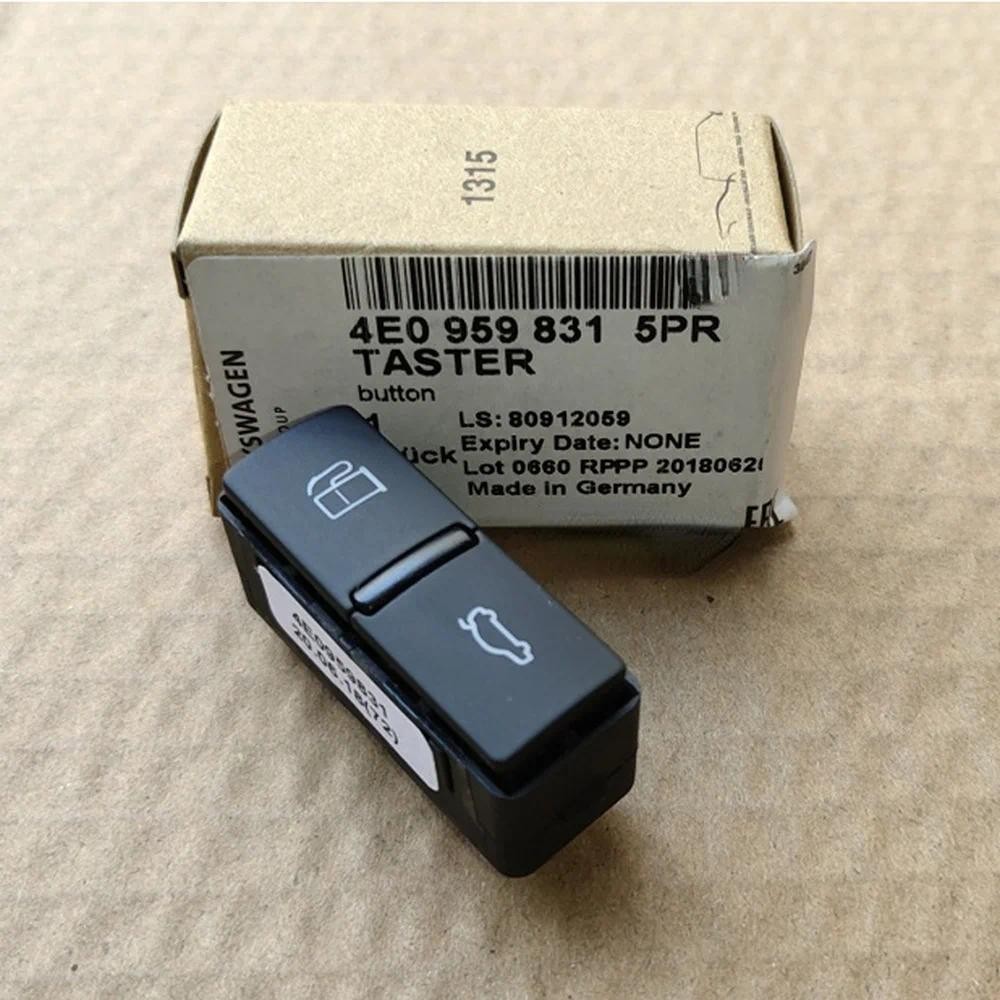 4E09598315PR สําหรับ Audi A8 S8 Q7 สวิตช์ถังน้ํามันเชื้อเพลิง Trunk ฝาปิด Buttonauto ชิ้นส่วนตกแต่งร
