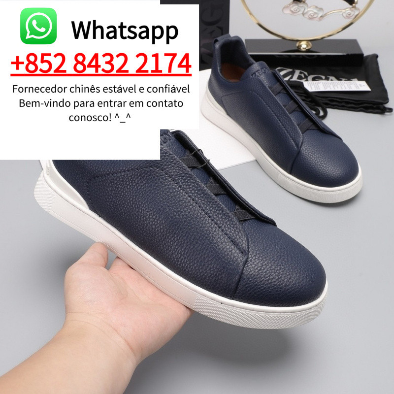 Zegna2025 รองเท้าผ้าใบแฟชั่นลําลองสําหรับผู้ชายสไตล์ใหม่รองเท้าเทนนิส