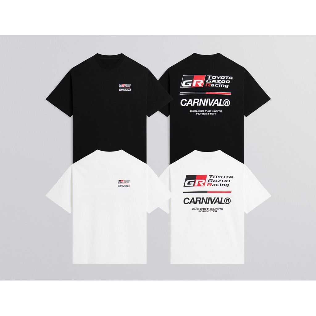 CARNIVAL X TOYOTA GAZOO เสื้อยืดแขนสั้นสไตล์เรซซิ่งสำหรับผู้ชาย ผ้าฝ้าย