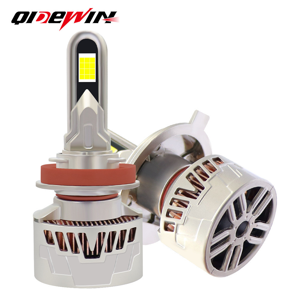 跨境新款U型汽车LED改装大灯超亮H4远近一体车灯H11H7强光前车灯