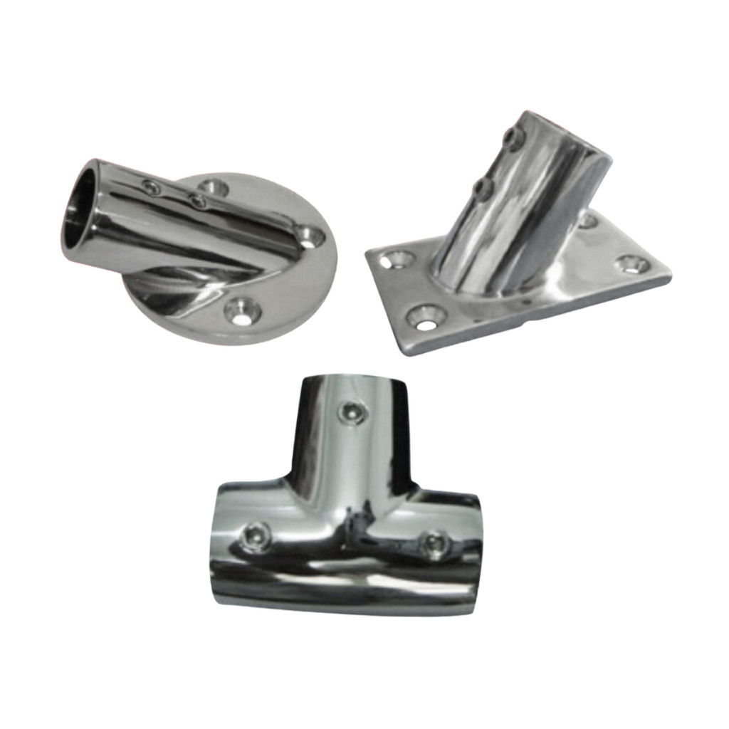 ฐานราวเหล็ก ข้อต่อราวเหล็กเรือ สแตนเลส 316 Base Ss316 (C15-00816, C15-00204, C15-00709)