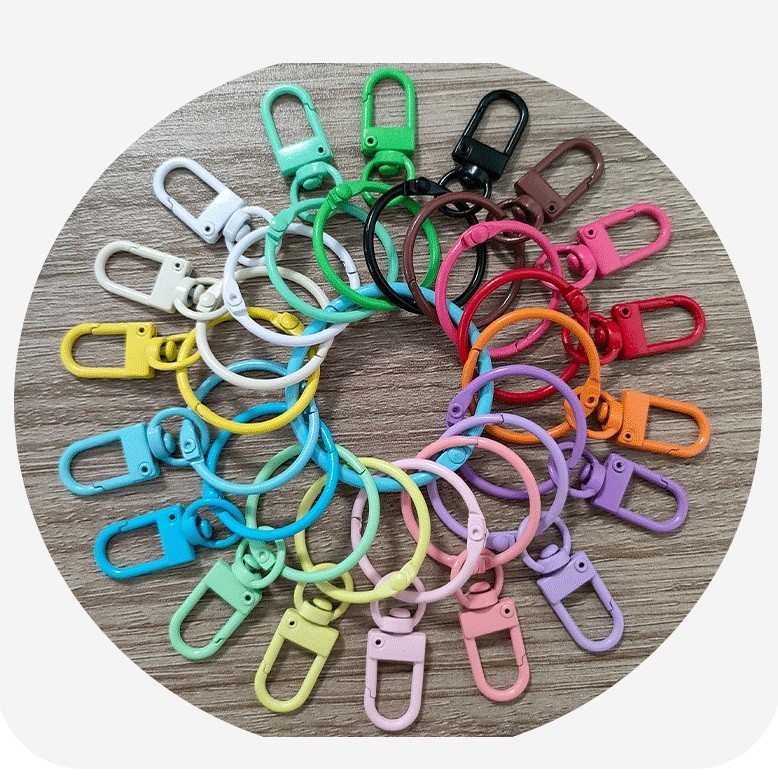🎉พร้อมส่ง🇹🇭🎉พวงกุญแจโลหะ DIY ตะขอบีบ ใช้คล้องบอลใสใส่โมเดลน้องตุ๊กตา ห่วงพวงกุญแจ คล้องตุ๊กตา ใช้เป็นพวงกุญแจ