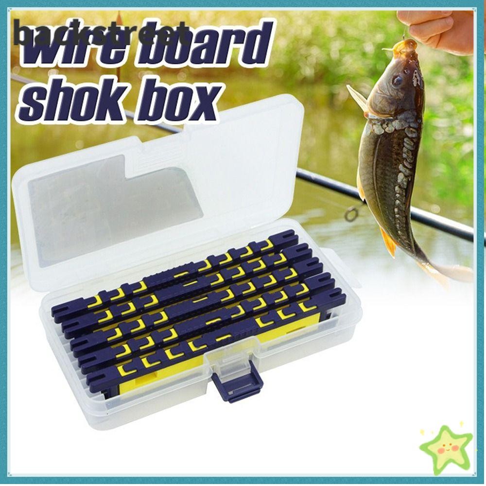 BACKSTAGEDV Fishing Line Winding Board, พร้อมกล่องเก็บ navy blue Fishing Snelled Hook Holder, วัสดุท