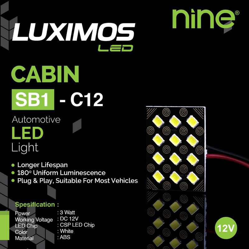 NINE LUXIMOS LED SB1 C12 ไฟแท็กซี่รถยนต์ UNIVERSAL - NINE AUTOSERIES