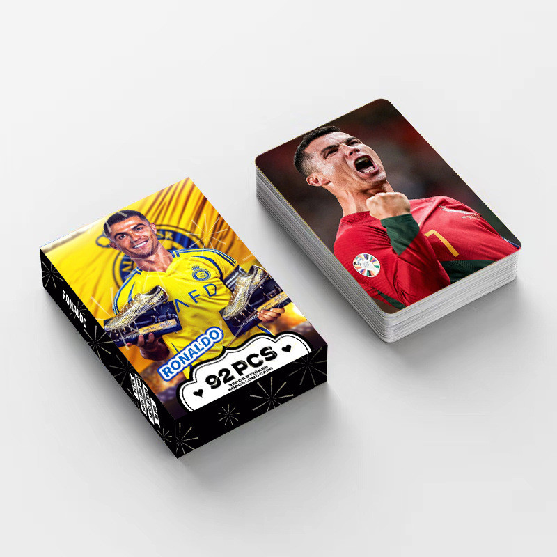 92pcs อเมริกันฟุตบอลบาสเกตบอล Star Cristiano Ronaldo Lomo การ์ด Kyrie Irving สติกเกอร์ Kobe Bryant P