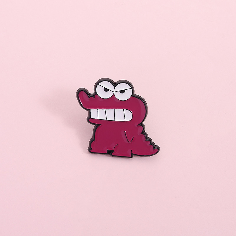 เข็มกลัดลายจระเข้น่ารัก สีชมพู สำหรับกระเป๋าเป้ ของขวัญจากตัวละครอะนิเมะ Waniyama San
